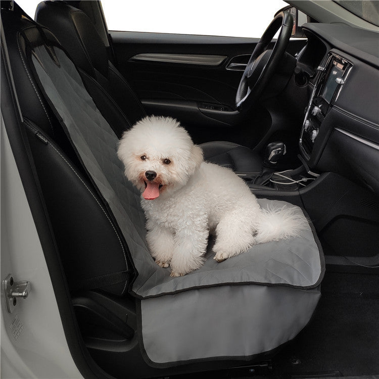 Pet Car Front Seat Cover with Safety Belt - Waterproof Travel Mat