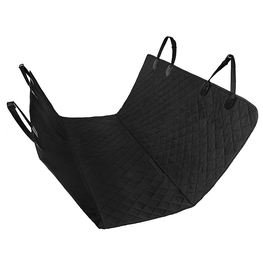 Dog Car Seat Cover Hammock with Mesh View Window - Safety Protector with Zipper & Pocket
