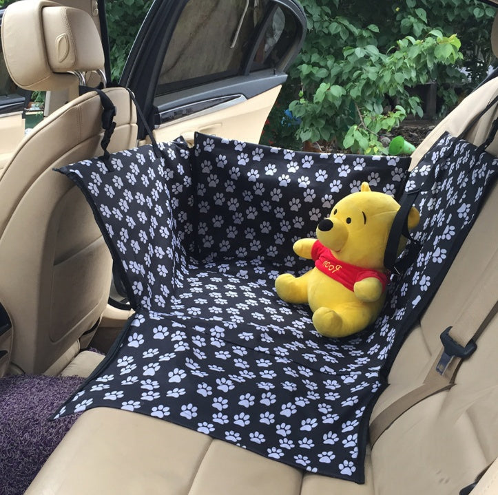 Waterproof Dog Back Seat Hammock Cover with Safety Belt - Pet Car Mat Protector