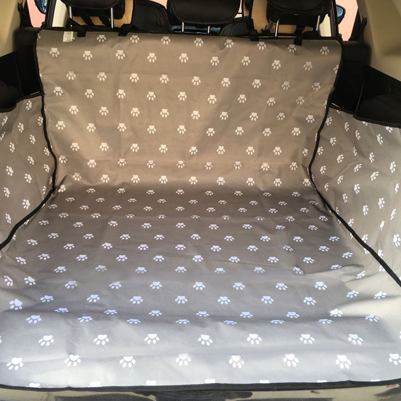 Waterproof Dog Back Seat Hammock Cover with Safety Belt - Pet Car Mat Protector