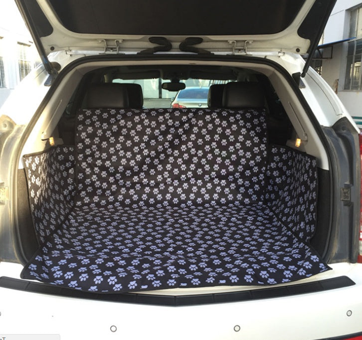 Waterproof Dog Back Seat Hammock Cover with Safety Belt - Pet Car Mat Protector