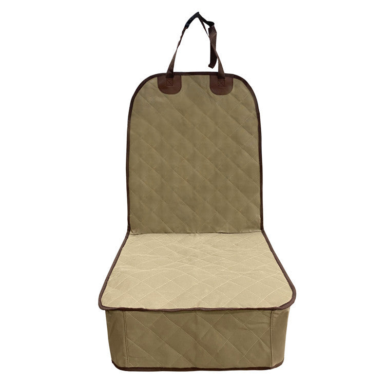 Pet Car Front Seat Cover with Safety Belt - Waterproof Travel Mat