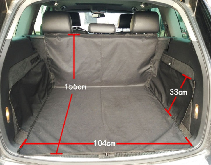 Waterproof Dog Back Seat Hammock Cover with Safety Belt - Pet Car Mat Protector