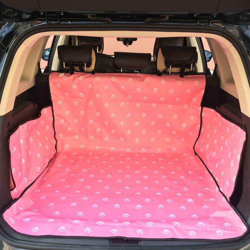 Waterproof Dog Back Seat Hammock Cover with Safety Belt - Pet Car Mat Protector