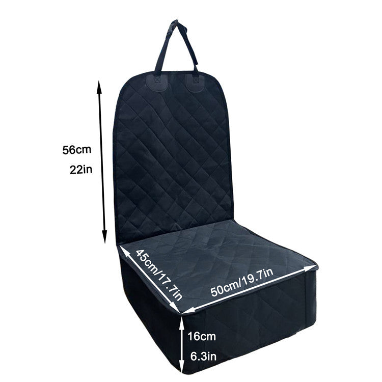Pet Car Front Seat Cover with Safety Belt - Waterproof Travel Mat