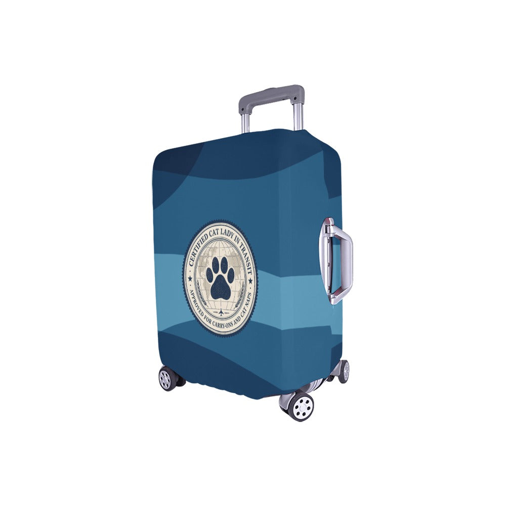 Certified Cat Lady in Transit – Carry-On Approved Luggage Cover (18"–21") (Small)
