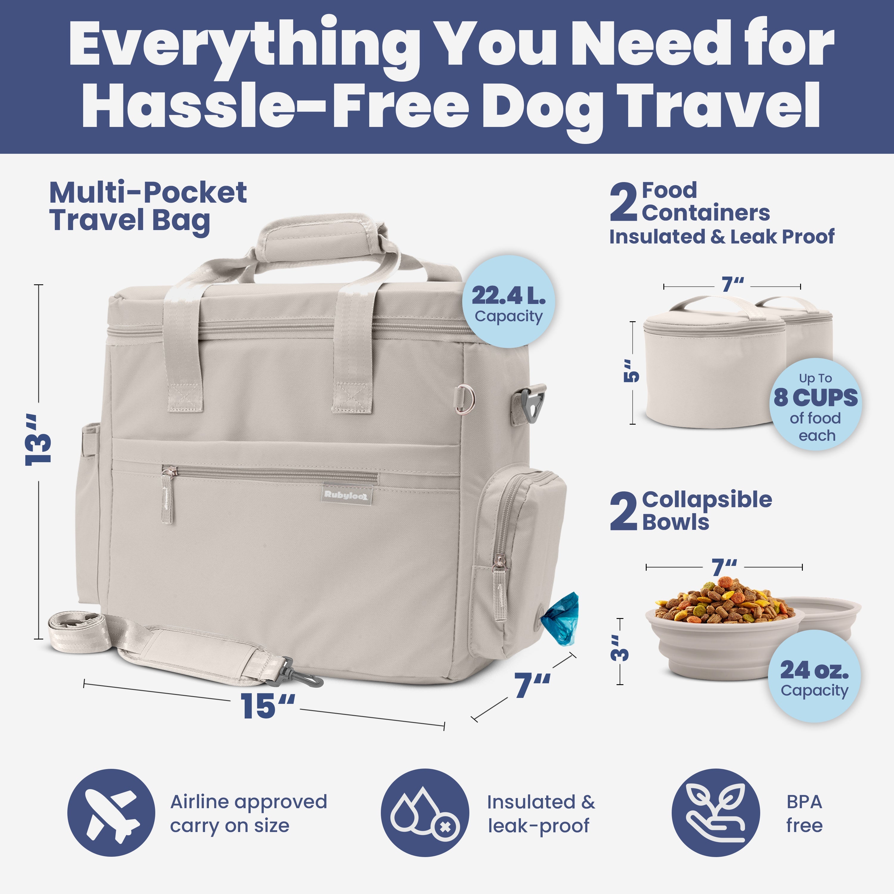 The Original Doggy Bag™ - Dog Travel Bag