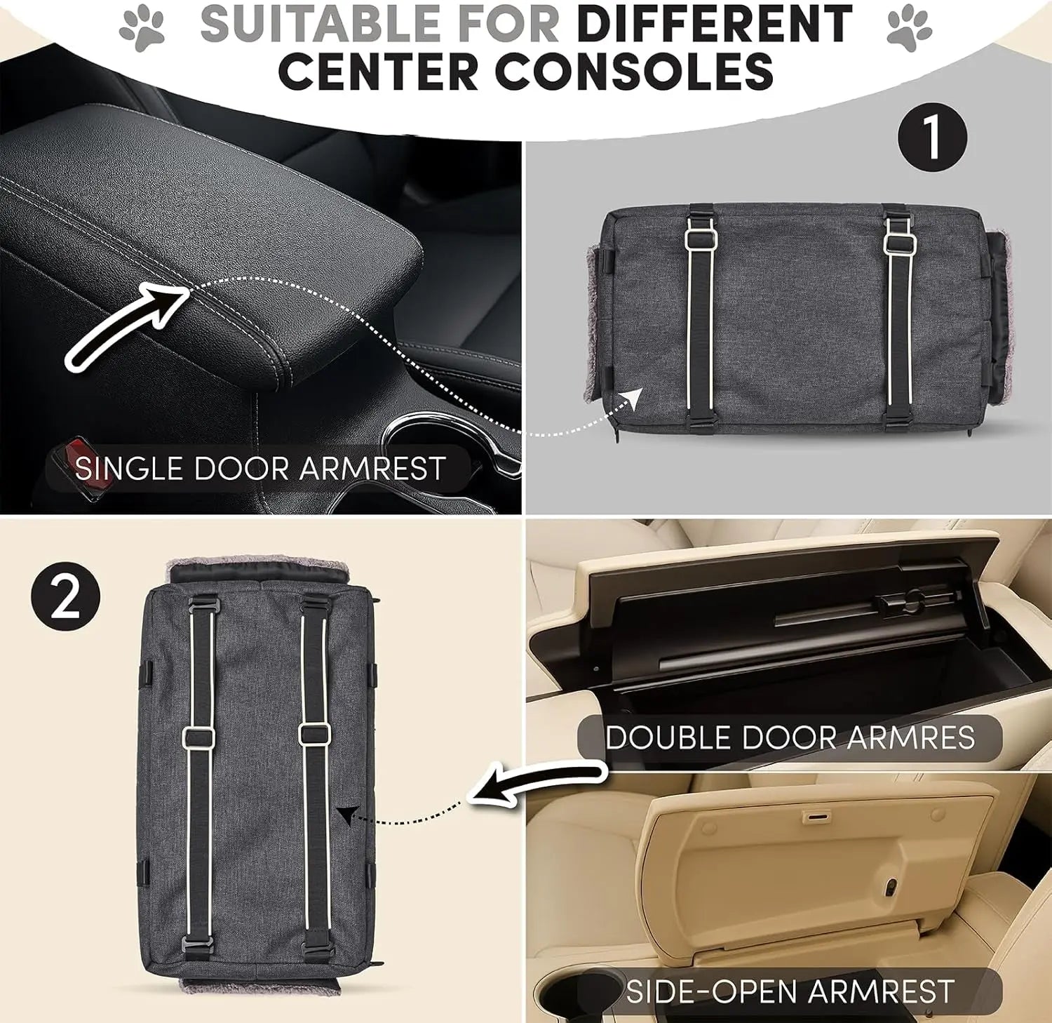 Center Console Dog Booster Seat for Small Dogs