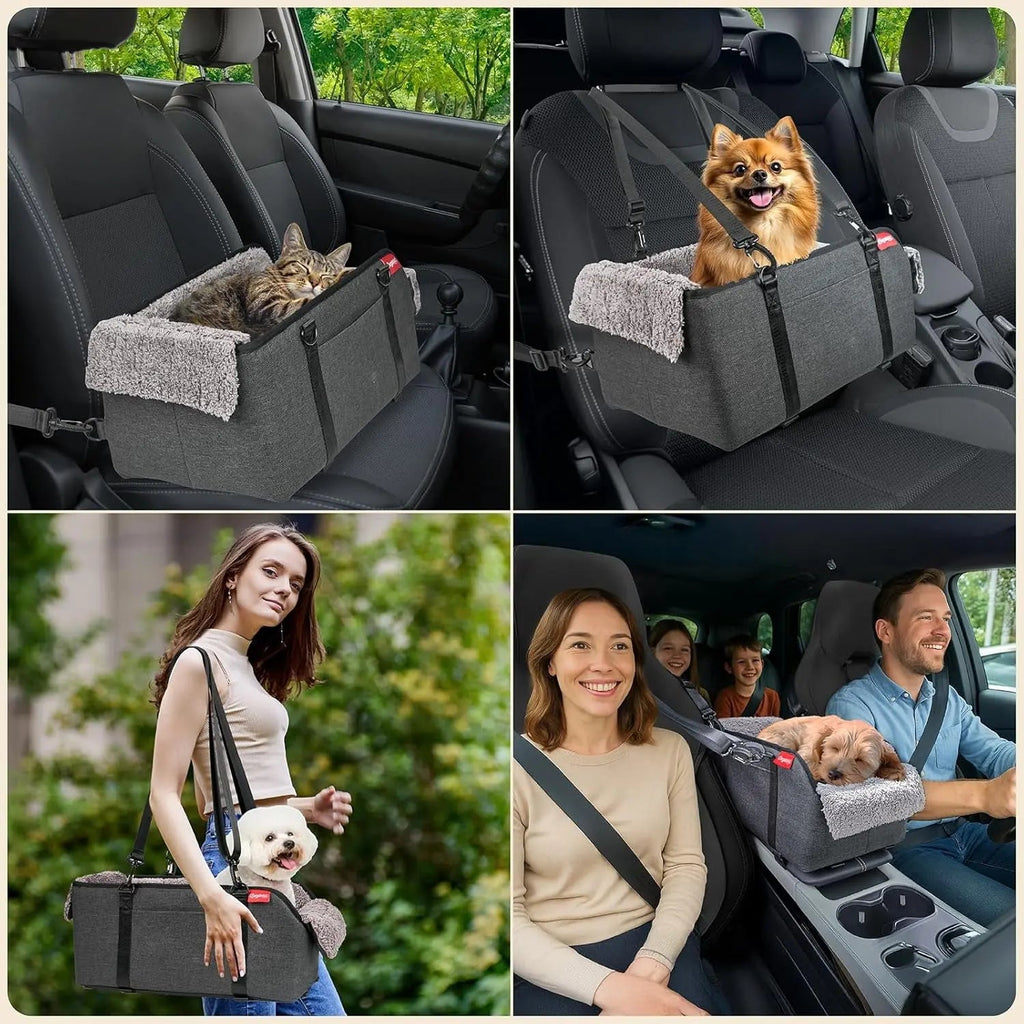 Center Console Dog Booster Seat for Small Dogs