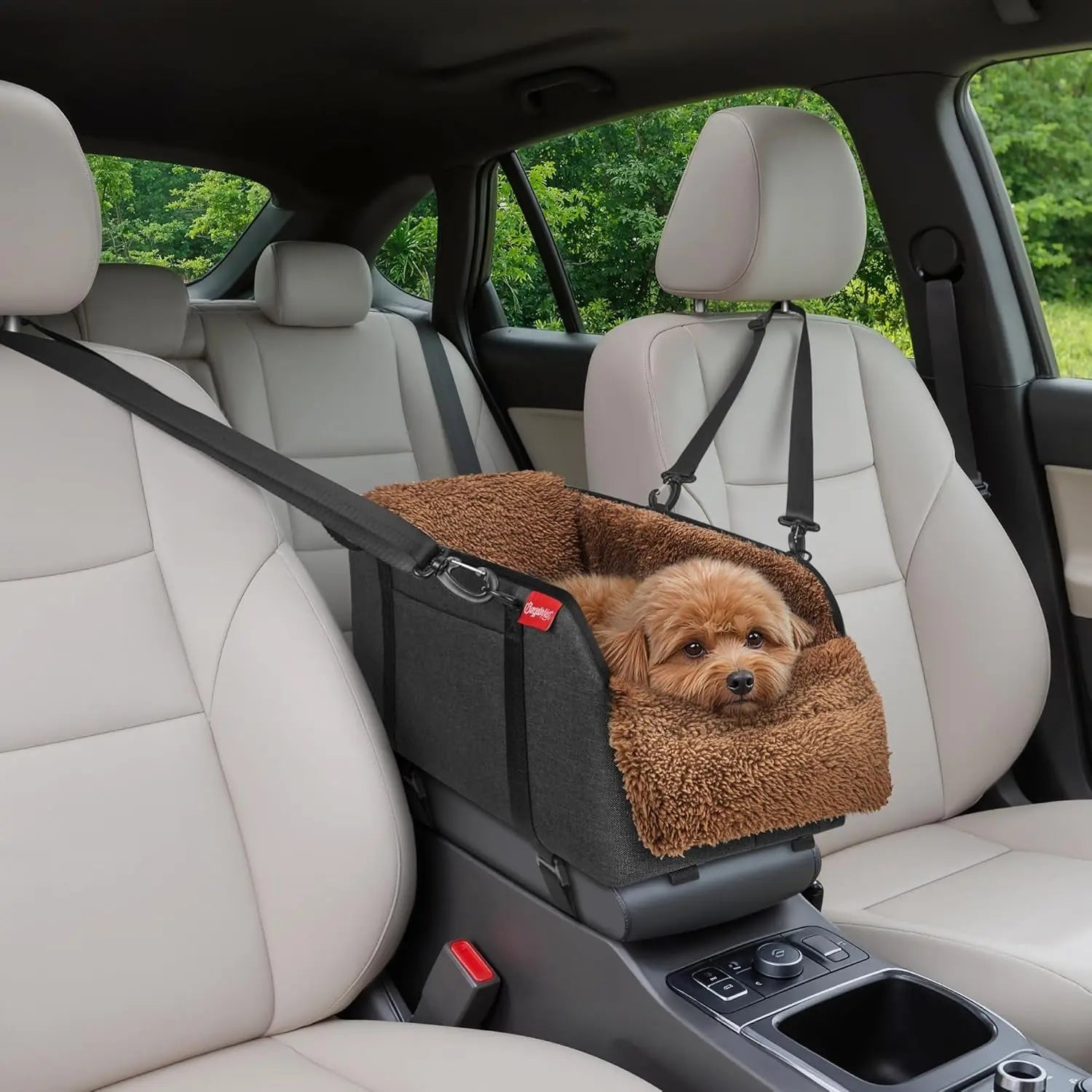 Center Console Dog Booster Seat for Small Dogs