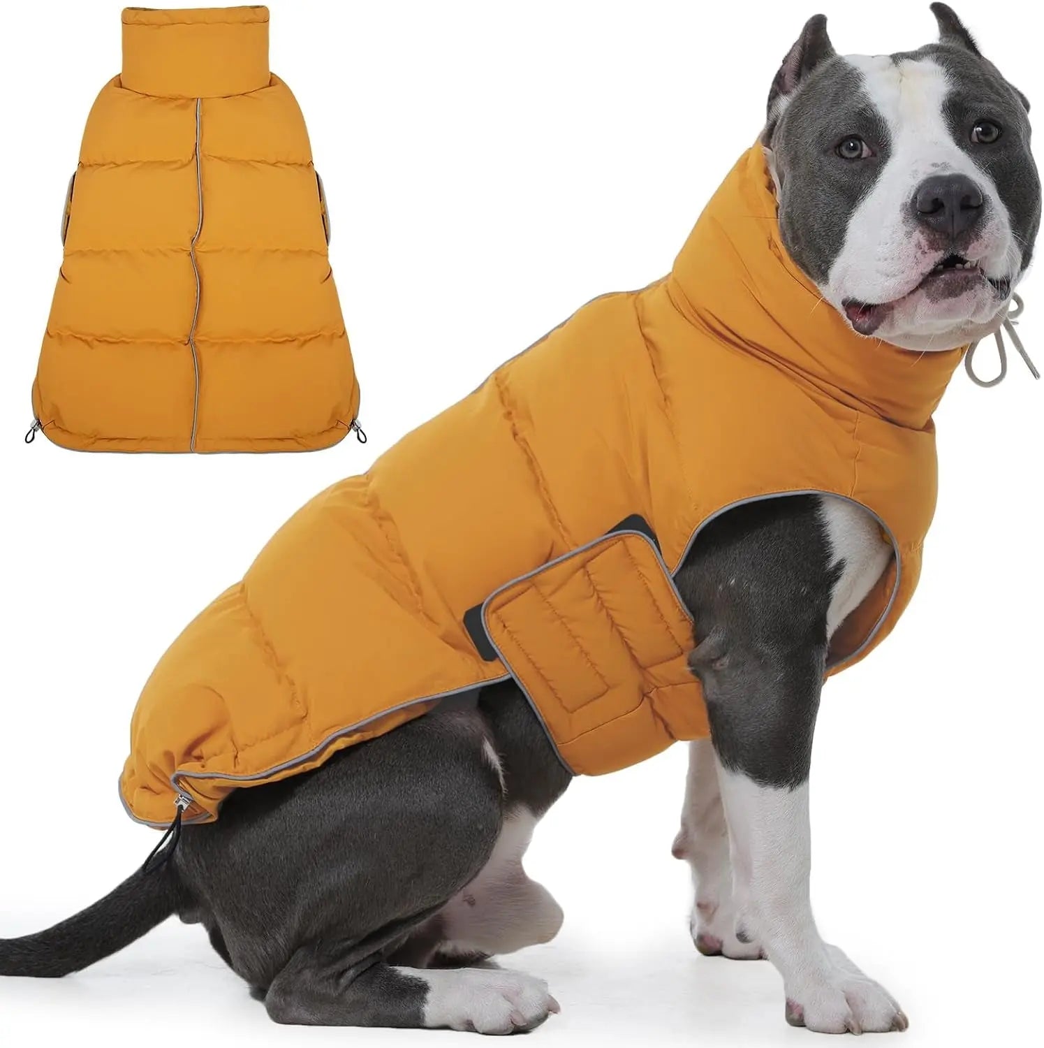 Waterproof Puffer Dog Jacket - Reflective, XS–3XL