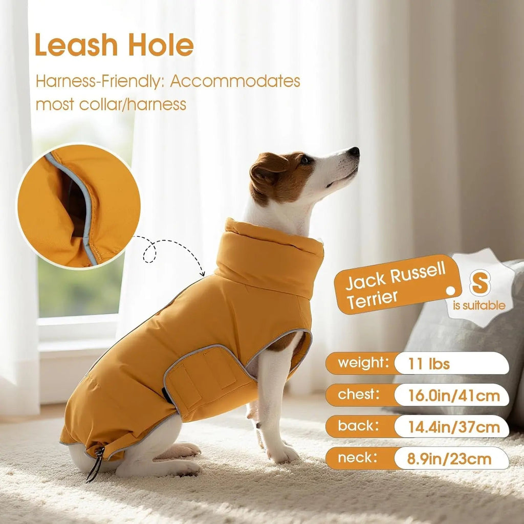 Waterproof Puffer Dog Jacket - Reflective, XS–3XL