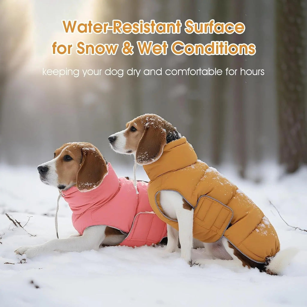 Waterproof Puffer Dog Jacket - Reflective, XS–3XL