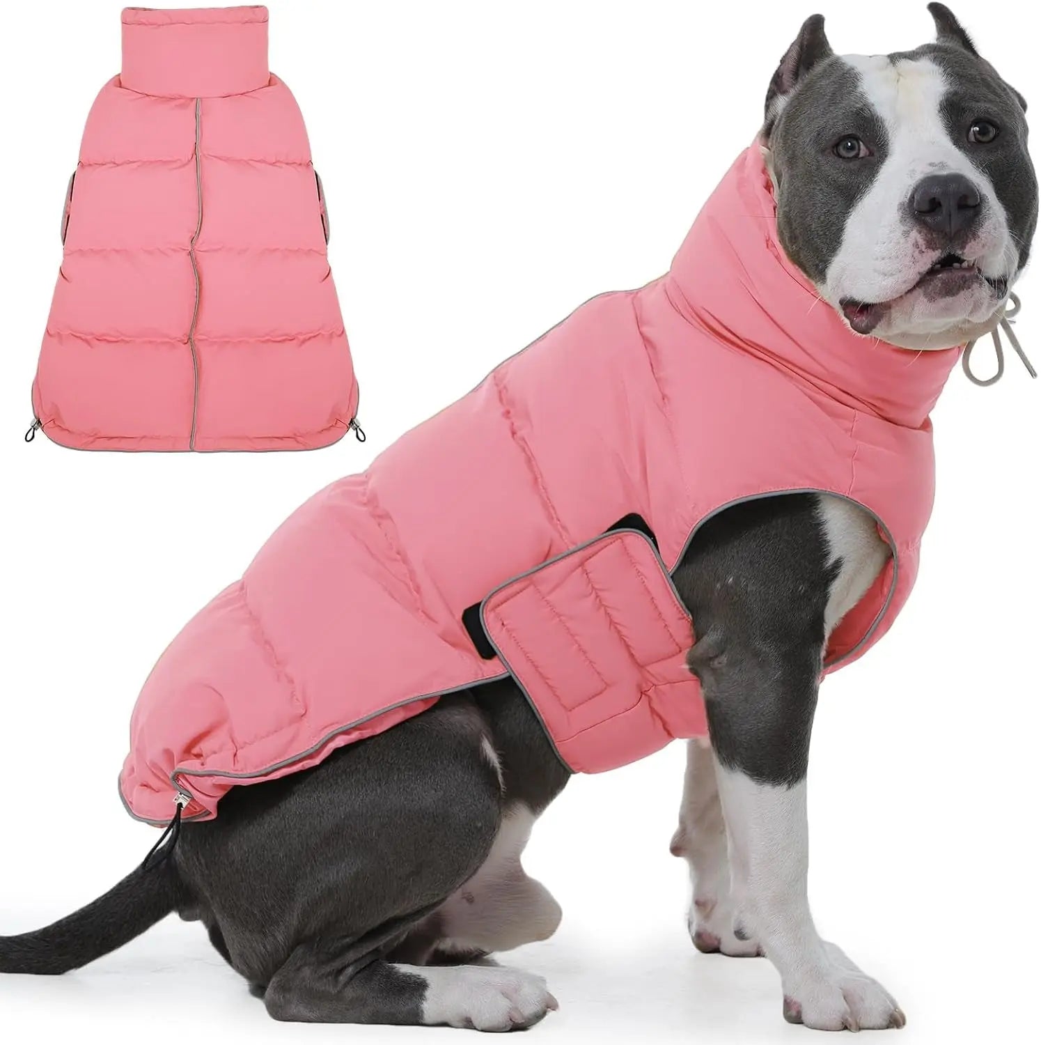 Waterproof Puffer Dog Jacket - Reflective, XS–3XL