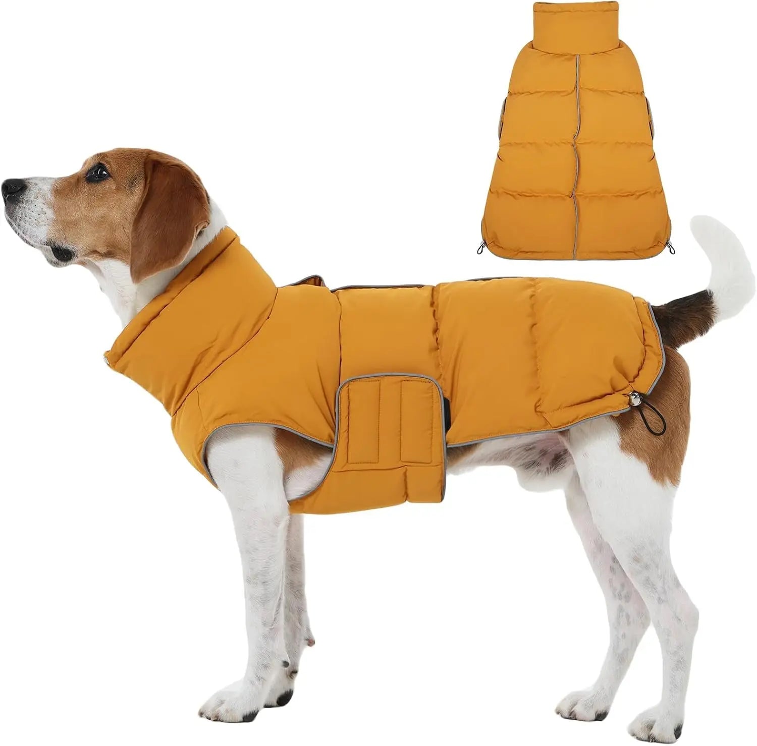 Waterproof Puffer Dog Jacket - Reflective, XS–3XL