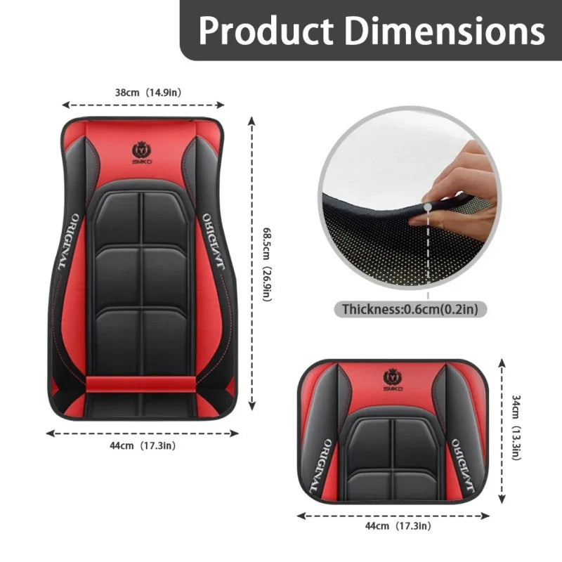 Washable Car Floor Mats - Universal Fit, Non-Slip (Set of 4)