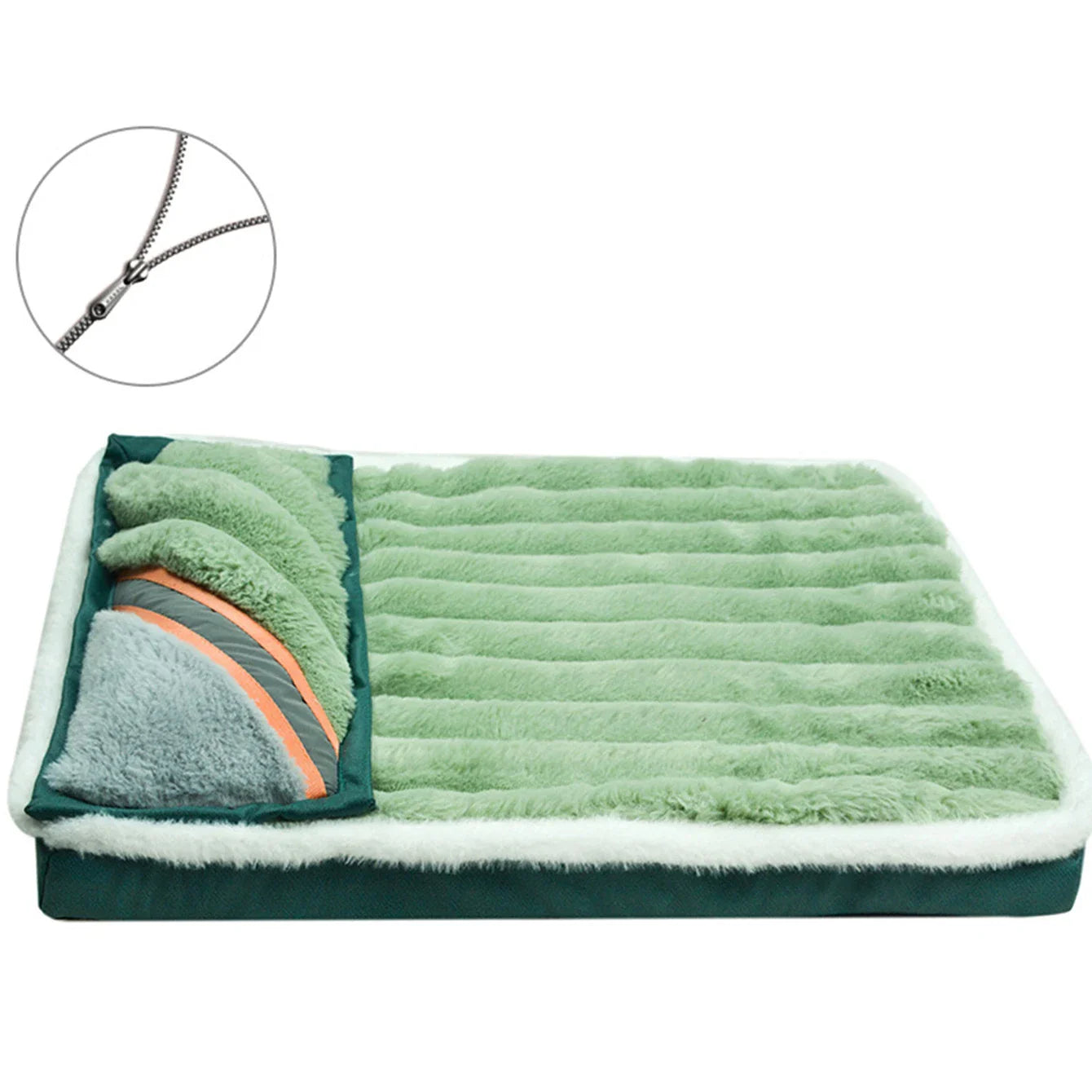 Washable Waterproof Dog Bed Mat with Removable Zipper Cover – Egg Crate Foam Pet Cushion for Large Dogs (M/L/XL/XXL, 19.7–47.2 in | 50–120 cm)