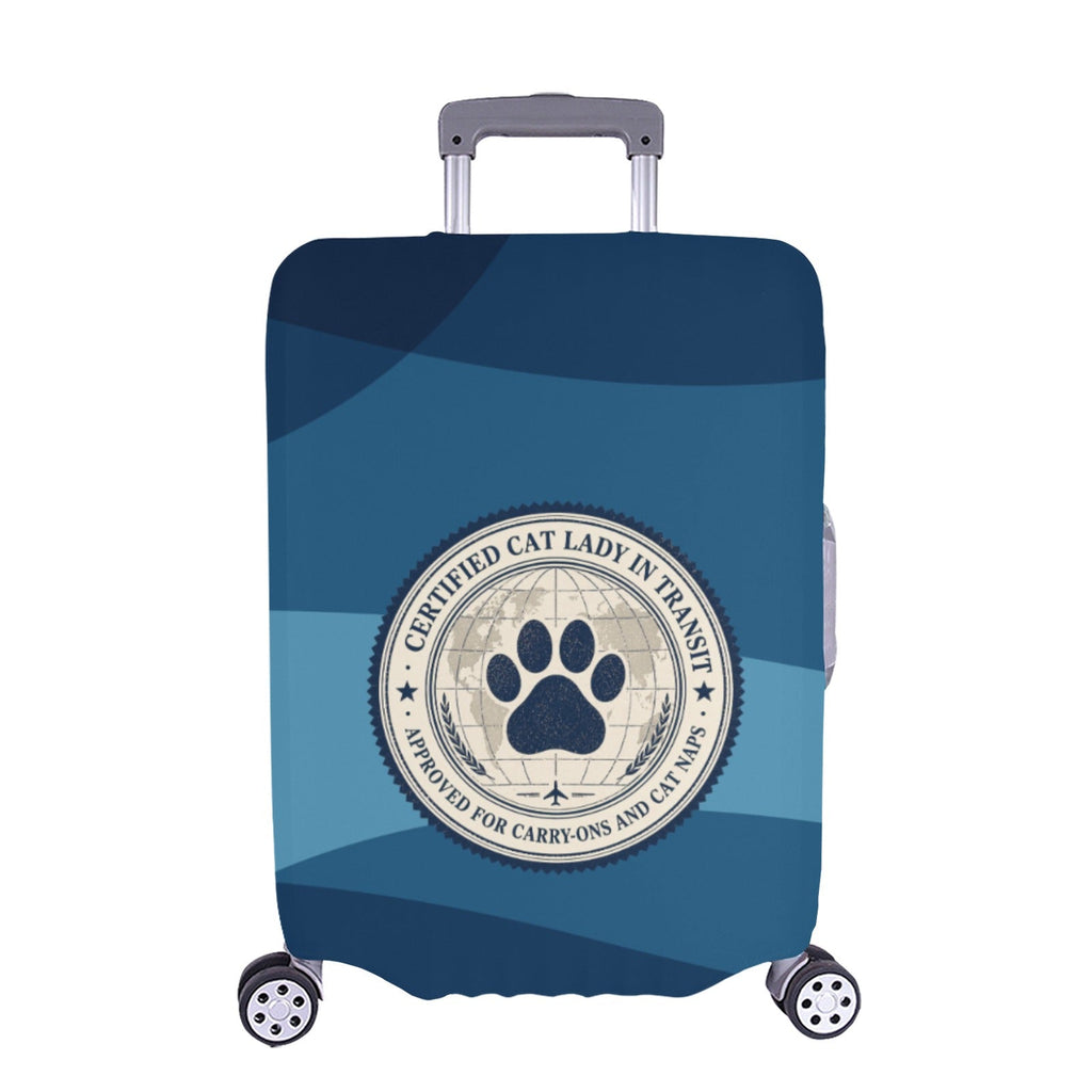Certified Cat Lady in Transit – Luggage Cover (28"–30") (Extra Large)