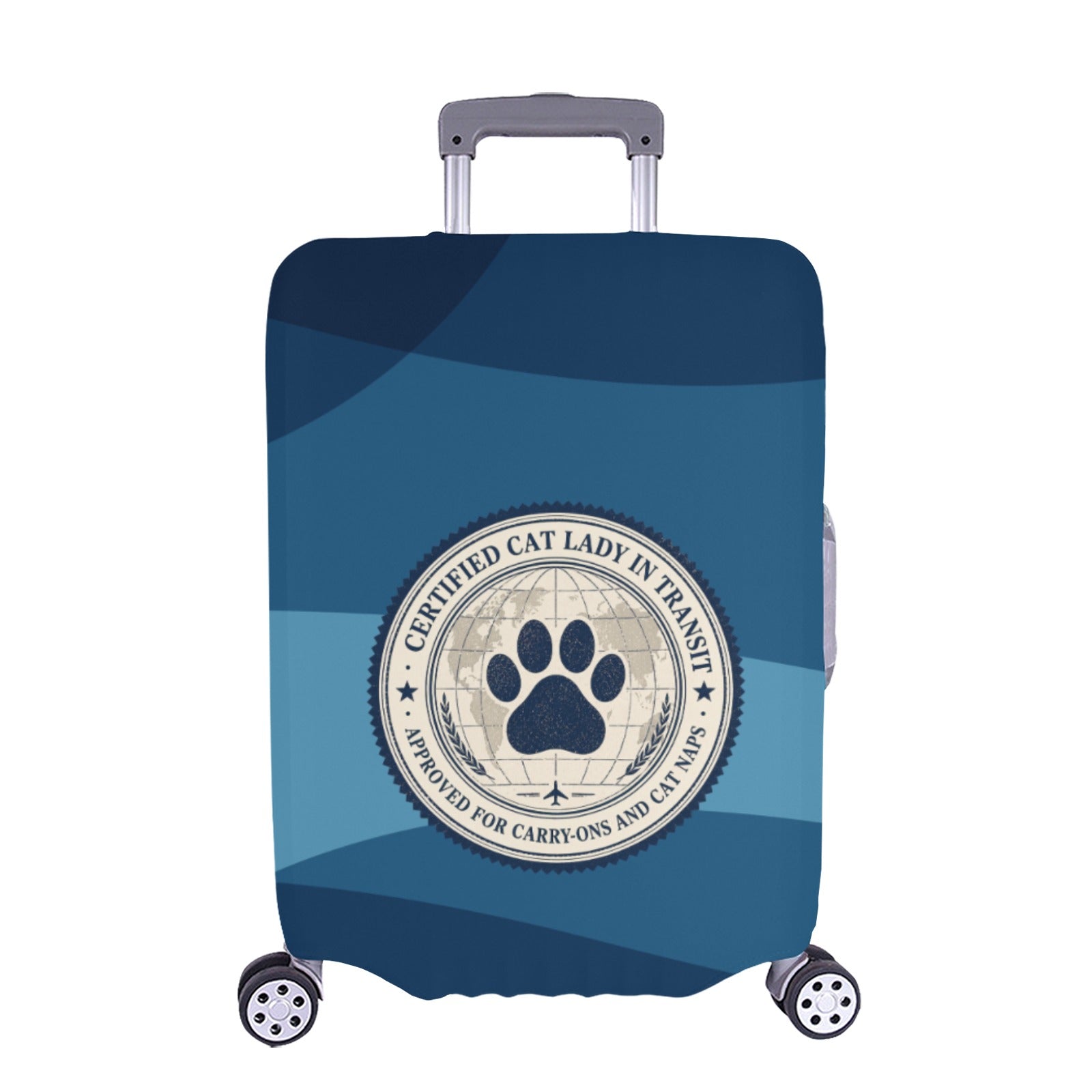 Certified Cat Lady in Transit – Luggage Cover (28"–30") (Extra Large)