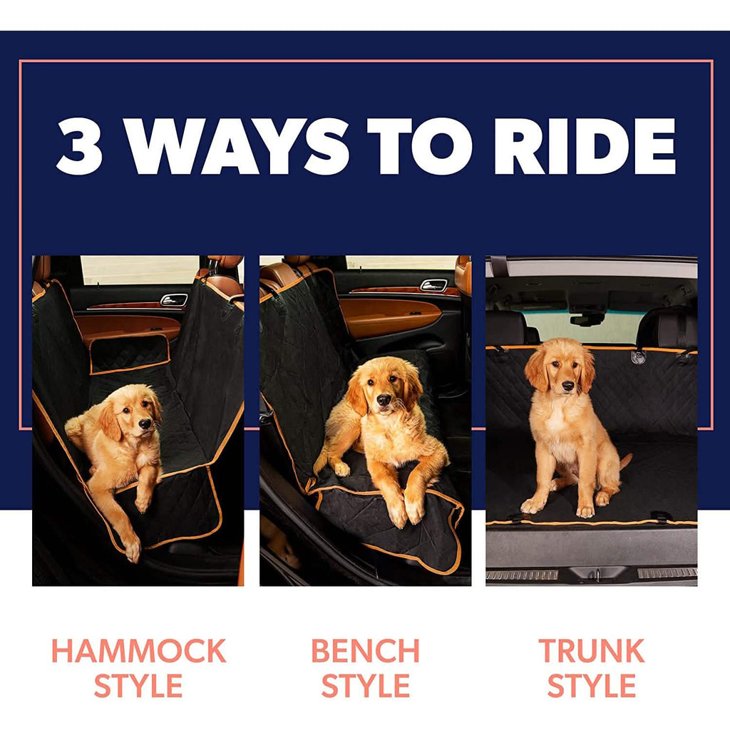 Dog Rear Seat Cover Hammock - Waterproof Anti-Scratch Non-Slip Pet Car Protector