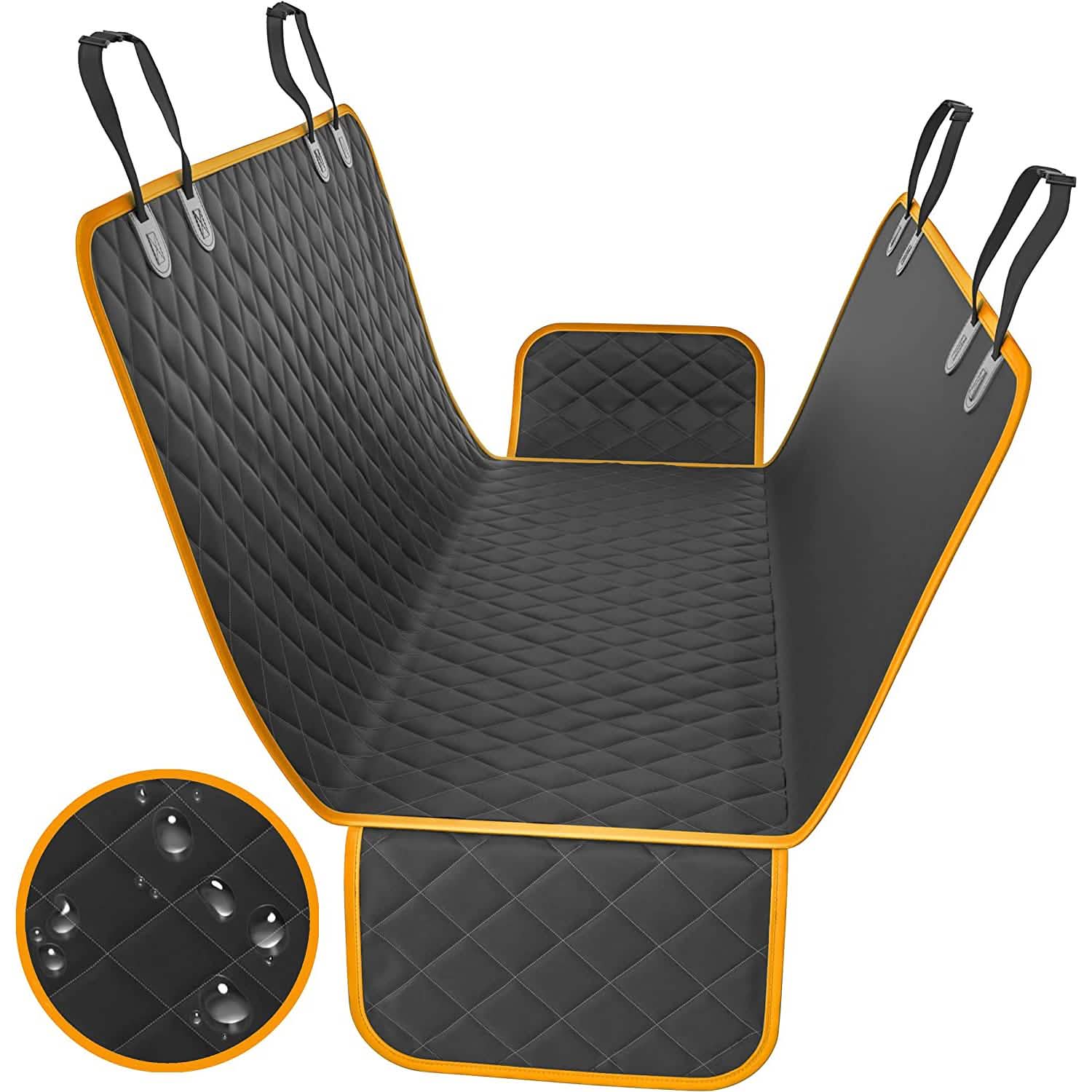 Dog Rear Seat Cover Hammock - Waterproof Anti-Scratch Non-Slip Pet Car Protector